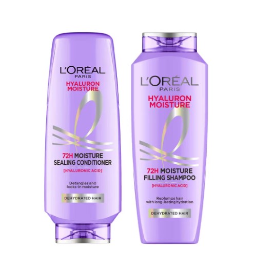 L'Oréal Paris Hyaluron Moisture Combo for 72HR Hydrated Hair – Shampoo + Conditioner